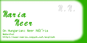 maria neer business card